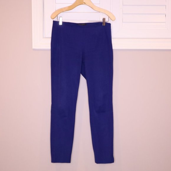 Theory Cobalt Blue Tapered Slim Belisa Dress Pants Sz 4 - Picture 2 of 8